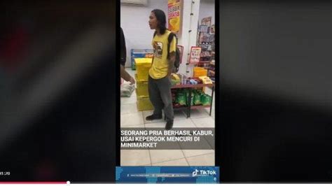 Video Viral Tiktok Seorang Pria Berhasil Kabur Saat Kepergok Mencuri