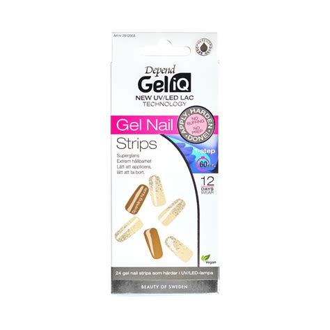 Gel Iq Gel Nail Strips Sparkling Nude Depend Cosmetic