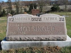 Walter Berkey Motsinger M Morial Find A Grave