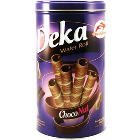 Jual Deka Wafer Roll Choco Nut Kaleng 360gr Deka Wafer Roll Choco