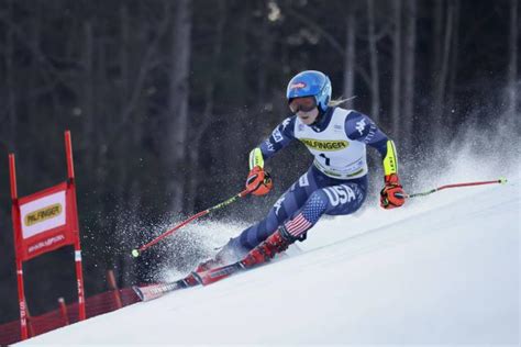 Ski Alpin Mikaela Shiffrin Meilleur Temps De La Première Manche Du