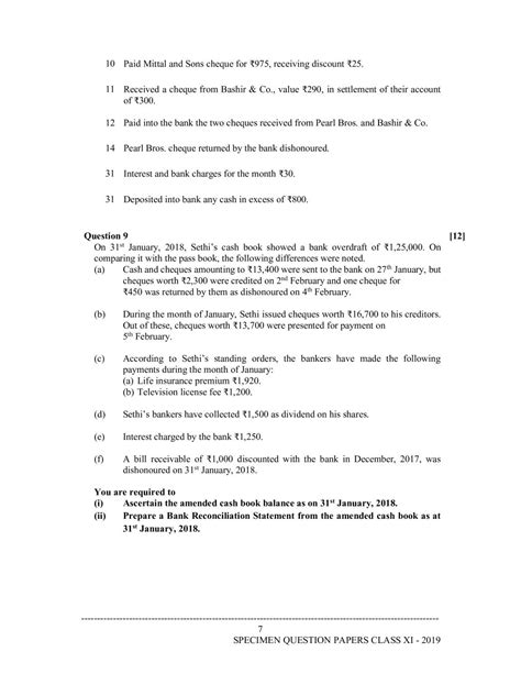 Isc Accounts Specimen Paper 2025 Pdf Cisce Class 11 Accounts Sample Paper Aglasem