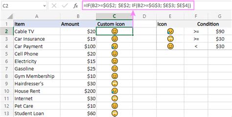 Excel Icon Sets Conditional Formatting Inbuilt And Custom