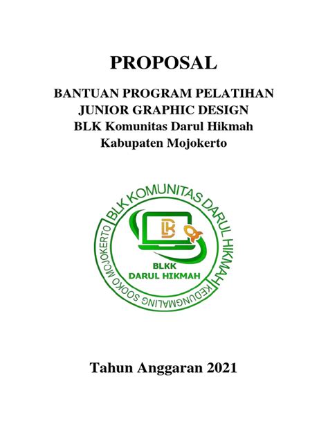 Proposal Blk Komunitas Darul Hikmah Mojokerto Pdf