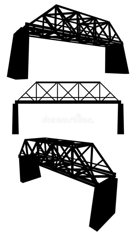 Truss Bridge Clipart Black And White