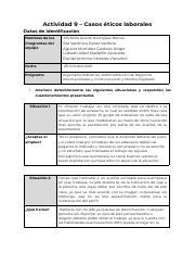 Actividad Casos Ticos Laborales Pdf Actividad Casos Ticos