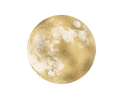 Full Gold Sphere Moon Graphic On Transparent Background 34335058 Png