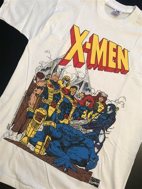 Vintage 1995 Marvel Comic X Men T Shirt Sz L 90s Gambit Wolverine Rogue