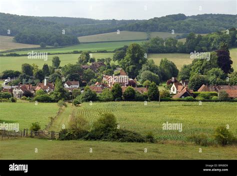 Turville village and Chiltern landscape in summer, Buckinghamshire, England, UK Stock Photo - Alamy