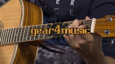 Deluxe Folk Acoustic Guitar By Gear Music Zebrano Youtube