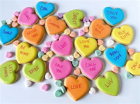 Valentines Day Conversation Heart Cookies Tutorial Scrambled Chefs