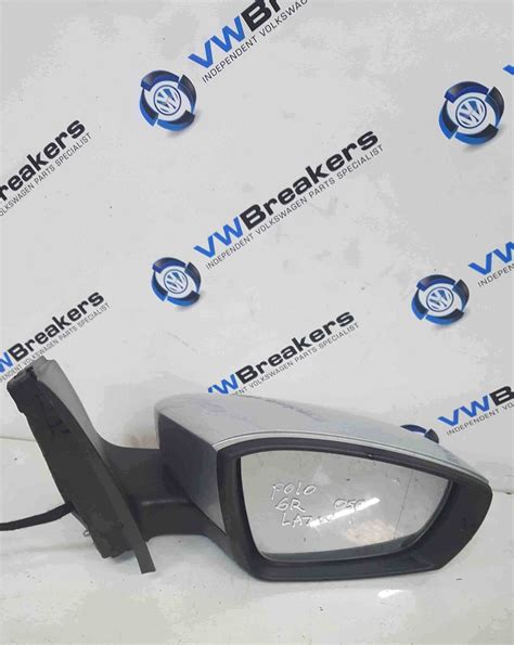 Volkswagen Polo 6r 2009 2014 Drivers Os Wing Mirror Silver La7w Store Used Volkswagen Parts