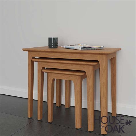 Pandora Solid Oak Nest Of Tables House Of Oak