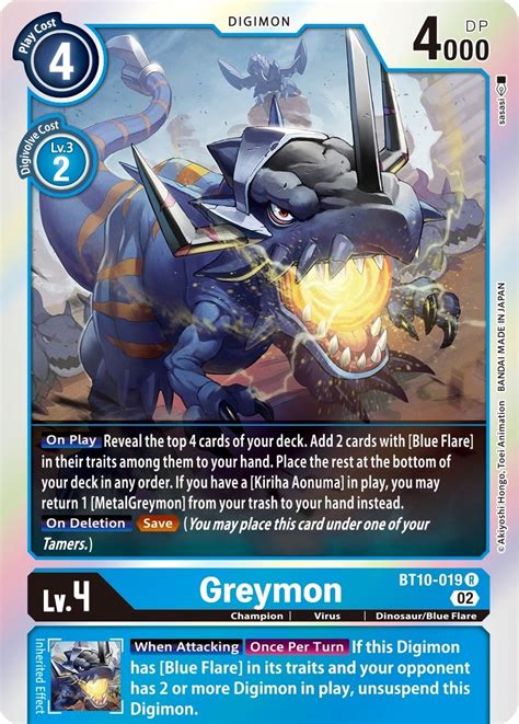 Greymon Xros Encounter Digimon Card Game