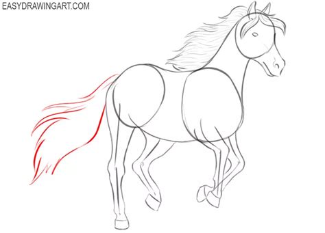 How to Draw a Running Horse - Easy Drawing Art