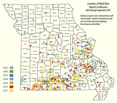 Black Bears In Missouri Map World Map Gray