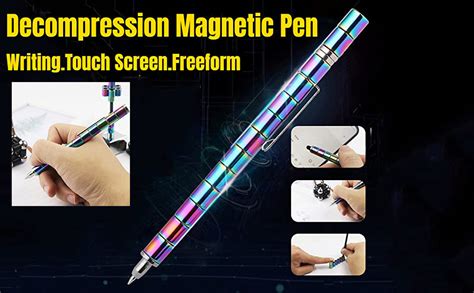 Ekmon Magnetic Pen Magnetic Fidget Pen Decompression Metal Pen