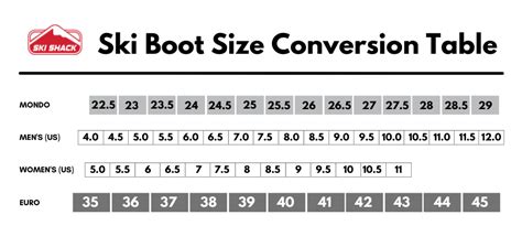 Ski Boot Sizing Chart The Ski Monster 55 Off