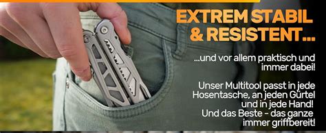 TREKLINE Premium Multitool Werkzeug Rostfreier Edelstahl Survival