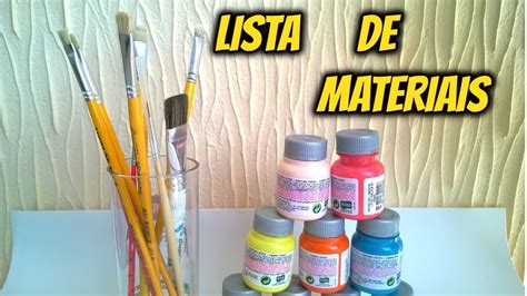 Lista De Material De Pintura Em Tecido Para Iniciantes Vários Materiais