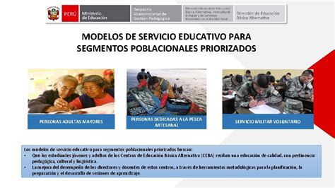 Modelos De Servicio Educativo Para Segmentos Poblacionales Priorizados