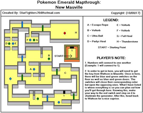 Pokemon Emerald Version New Mauville Map Map for Game Boy Advance by ...