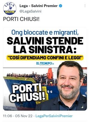 Salvini Tona A Fare Il Bullo Con I Deboli E Annuncia Di Aver Chiuso I