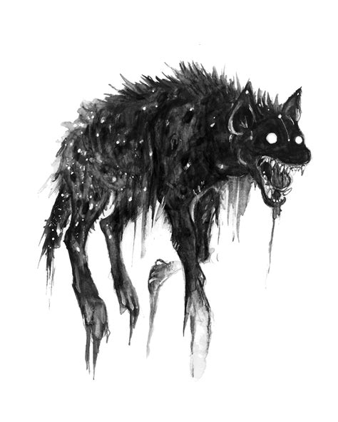 Sanguinary Print 8x10 - Etsy | Creepy art, Hyena tattoo, Animal sketches