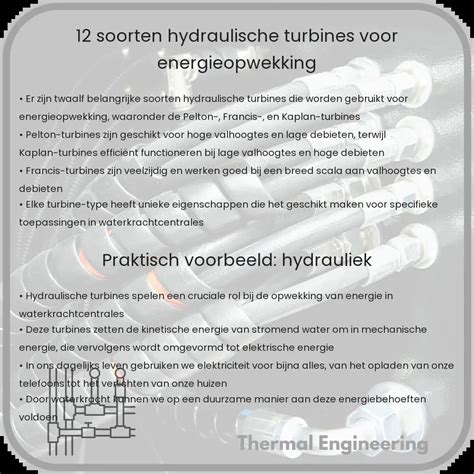 12 Soorten Hydraulische Turbines Voor Energieopwekking