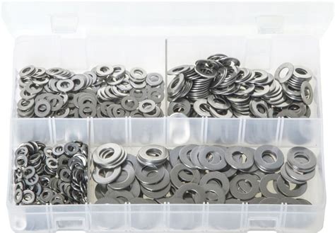 Assorted Stainless Steel Flat Washers Metric PrimeTools