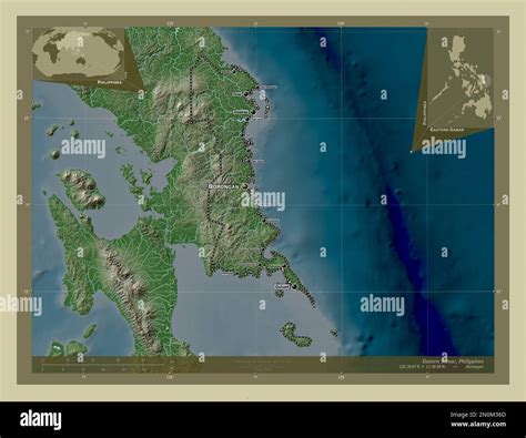 Eastern Samar Province Of Philippines Elevation Map Colored In Wiki