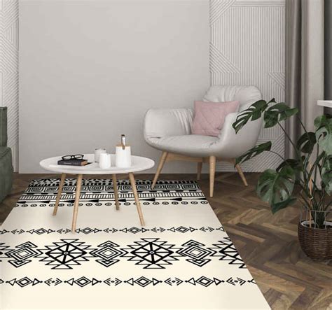 Tapis Vinyle Entr E Motif Ethnique Chemin Tribal Tenstickers