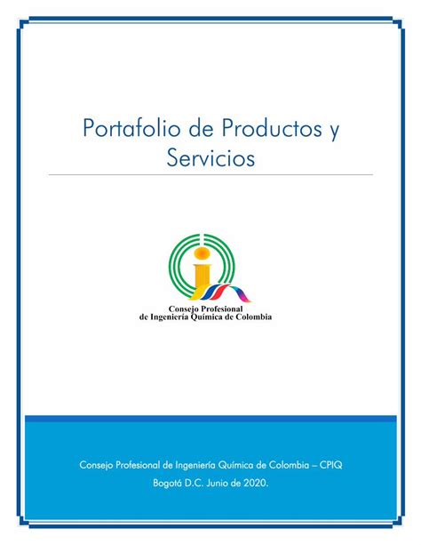 PDF Portafolio De Productos Y Servicios CPIQ 2020 9 3