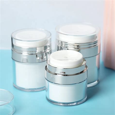 1pc 15 30 50g Airless Pump Jar Empty Acrylic Cream Bottle Refillable