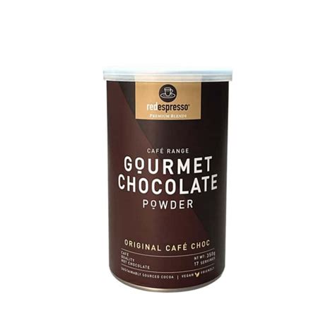 Original Café Choc Gourmet Hot Chocolate g Tin Red Espresso