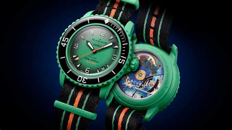 swatch mit neuer luxus uhr blancpain fifty fathoms sternde