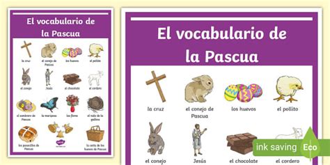 Easter Spanish Vocabulary Display Poster Teacher Made