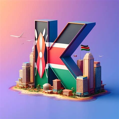 Premium Photo 3D Representation Of The Letter K Set Against The