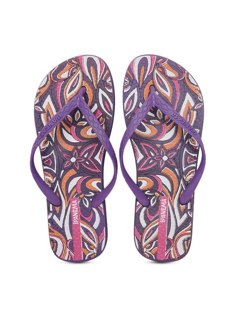Buy Ipanema Women Purple Printed Flip Flops Flip Flops For Women