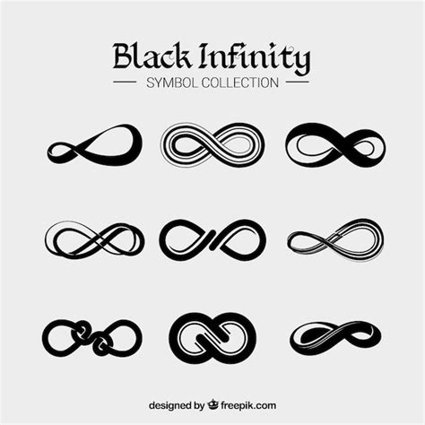 Premium Vector Infinity Symbol Collection In Black Color