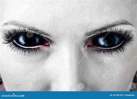 Evil Black Female Zombie Eyes Stock Photo Image Of Beautiful Front