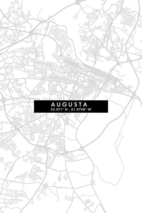 augusta city map minimal style art print  walldecoraddict icanvas