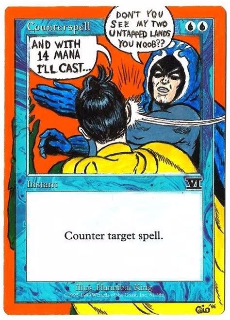 Funny Mtg Magic The Gathering Counter Spell Cartas Bonitas Arte