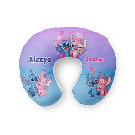 Almofada de Pescoço Stitch Stit e Angel Lembrancinha Elo7