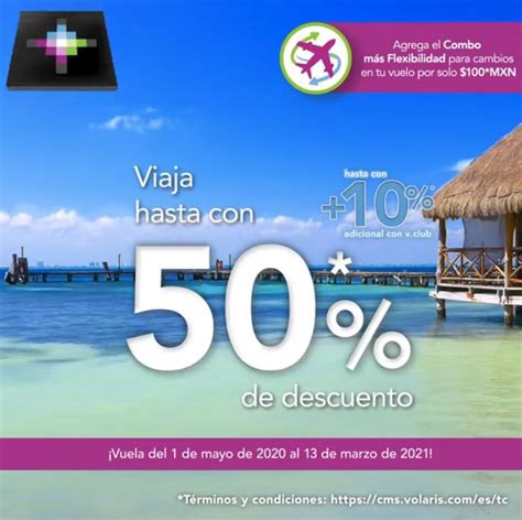 Promoción Volaris Hasta 50 de descuento en vuelos