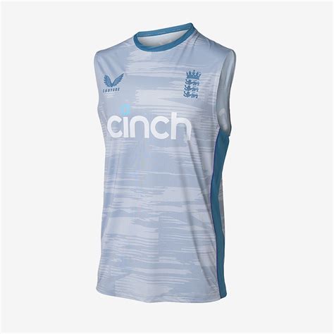 Castore Ecb England Training Vest Grey Cricket Replica