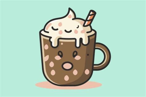Cute Hot Chocolate Vector Illustration Graphic By Mahmuda Akter Creative Fabrica