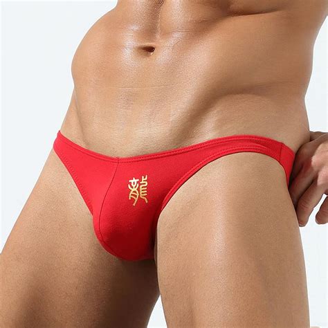 Dragon BIKINI 龍 ビキニ 赤色 黒色 ローライズ セクシー 黄道帯 肌触 立体 メンズインナー 綿生地 シンプル 運動ジム 筋トレ 日常 xb インソレンドジャパン