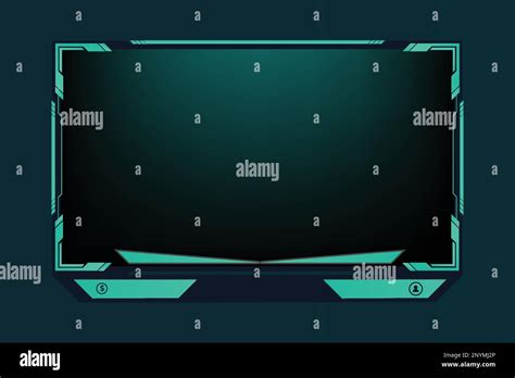 Futuristic Gaming Overlay Vector For Screen Panels With Colorful Buttons Live Streaming Overlay