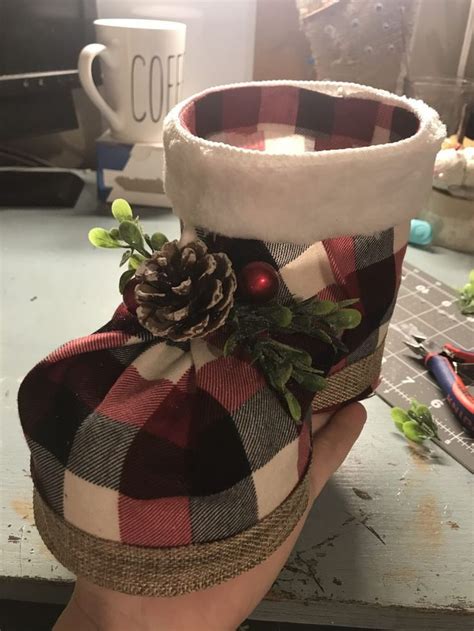 Soda Bottle Crafts Christmas Boot Centerpiece My Eclectic Treasures